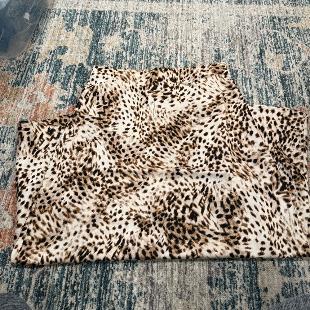 LOFT Animal Print Skirt